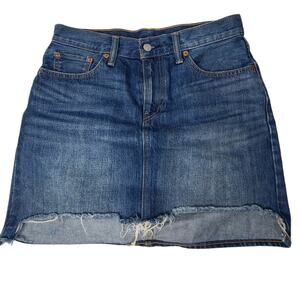 Levi's Blue Denim Midi Skirt